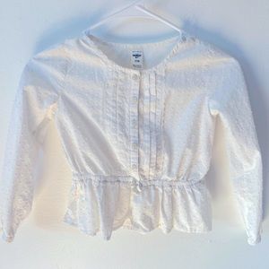 Osh Kosh Bgosh Size 7/7A Girls’ White Blouse